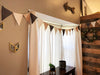 Pennant Bunting - Beige White & Gray Cotton