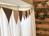 Pennant Bunting - Beige & Gray Cotton