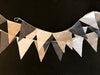 Pennant Bunting - Beige White & Gray Cotton