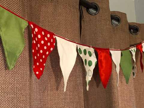 Pennant Bunting - Christmas Polkadots