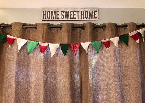 Pennant Bunting - Christmas Stripe
