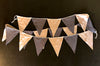 Pennant Bunting - Beige & Gray Cotton